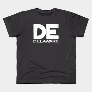 DE Delaware State Vintage Typography Kids T-Shirt